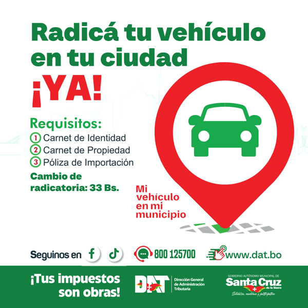 Radicá tu Vehículo en tu ciudad ¡YA!