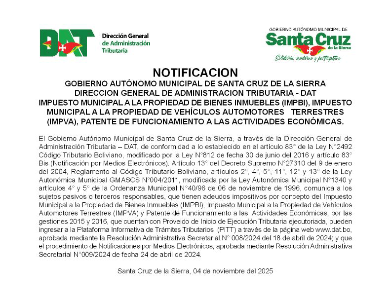 Notificación de Deudas Tributarias